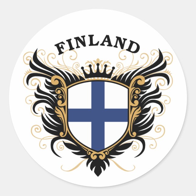 Finland Classic Round Sticker (Front)