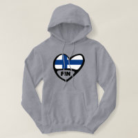 Finland Country Code Flag Heart, FIN