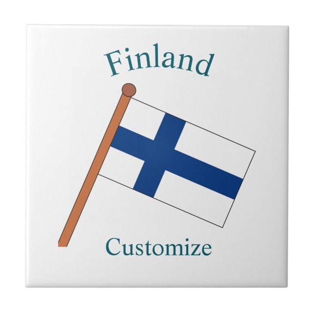 Finland Country Flag Thunder_Cove Tile (Front)