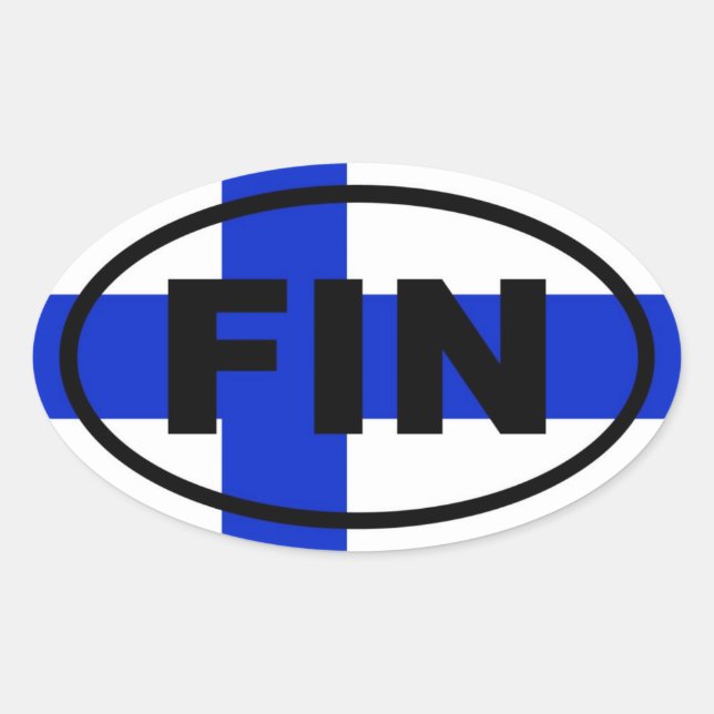 Finland - FIN - European Oval Sticker (Front)
