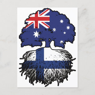 Finland Finnish Australian Australia Tree Roots Postcard