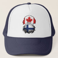 Finland Finnish Canadian Canada Tree Roots Flag