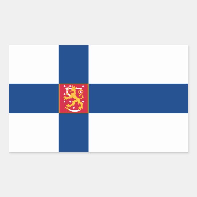 Finland/Finnish/Finn Flag Sticker (Front)