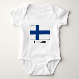 Finland (Finnish) Flag Baby Bodysuit