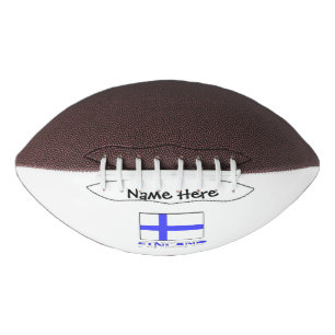 Finland Finnish Flag Black Personalization  Football