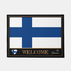 Finland & Finnish Flag house mats/sports Welcome Doormat