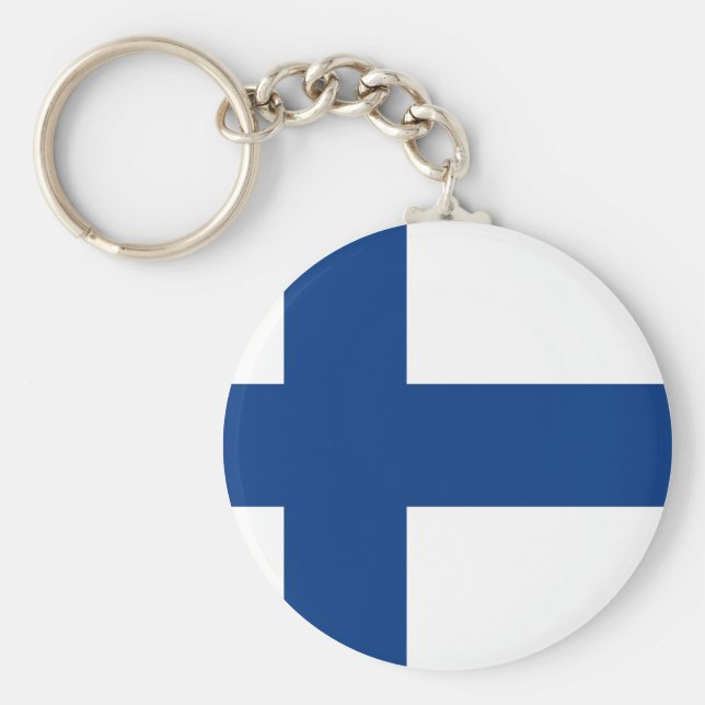 Finland (Finnish) Flag Keychain (Front)