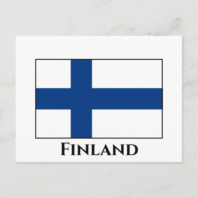 Finland (Finnish) Flag Postcard (Front)