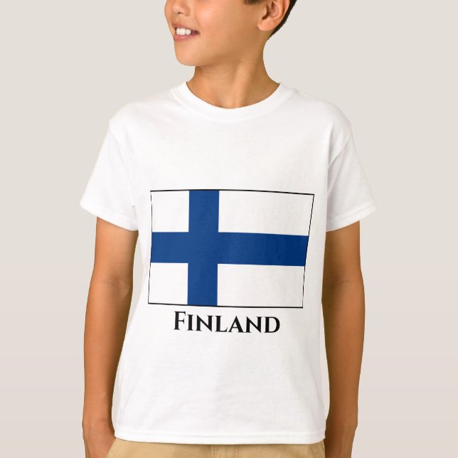 Finland (Finnish) Flag T-Shirt (Front)