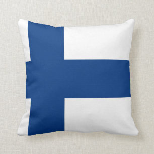 Finland (Finnish) Flag Throw Pillow