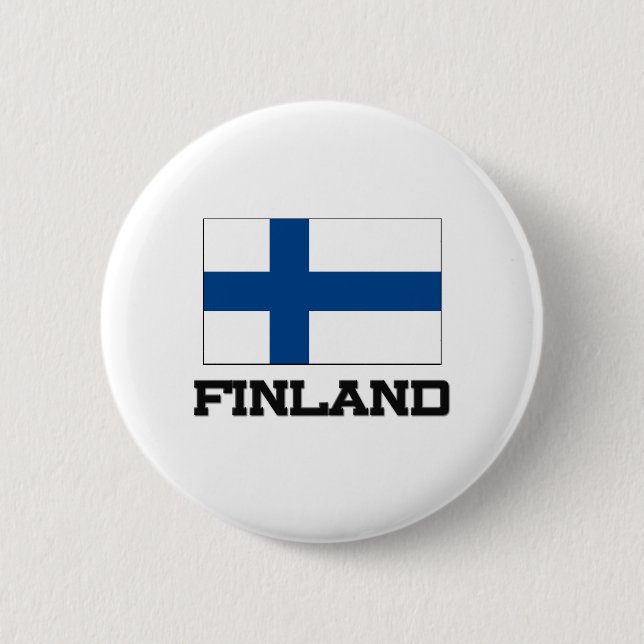 Finland Flag 2 Inch Round Button (Front)