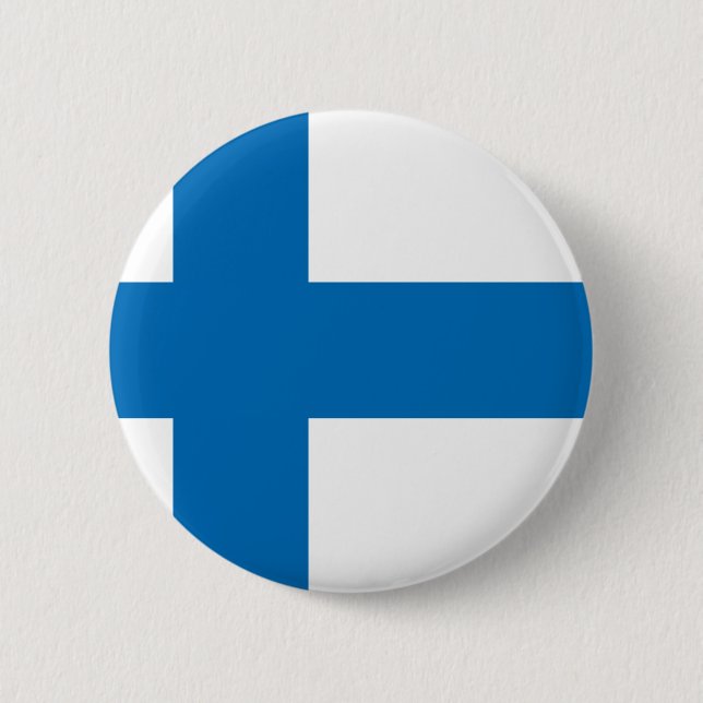 Finland Flag 2 Inch Round Button (Front)
