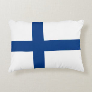Finland flag accent pillow