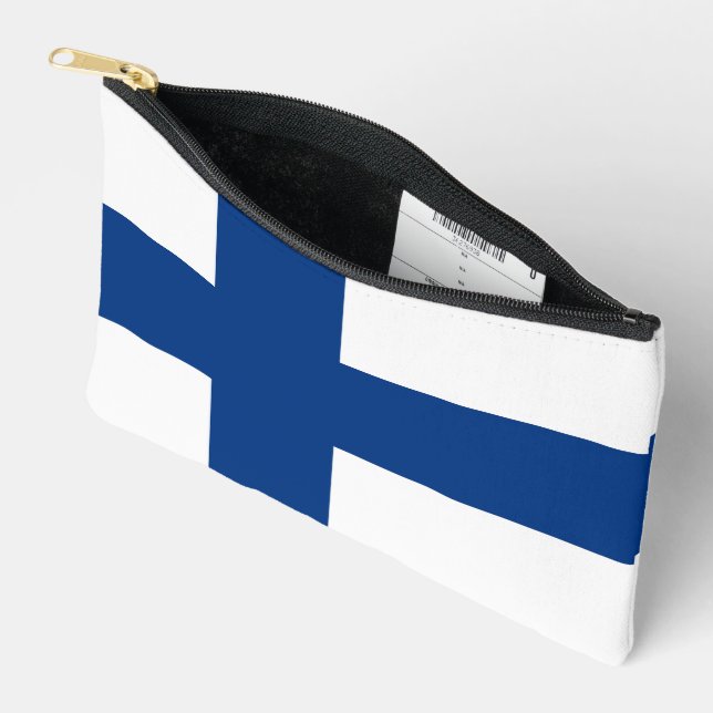 Finland flag accessory pouch (Open)