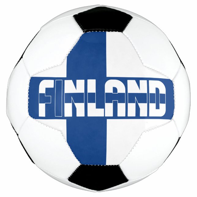 Finland Flag Adorable Patriotic Soccer Ball (Front)