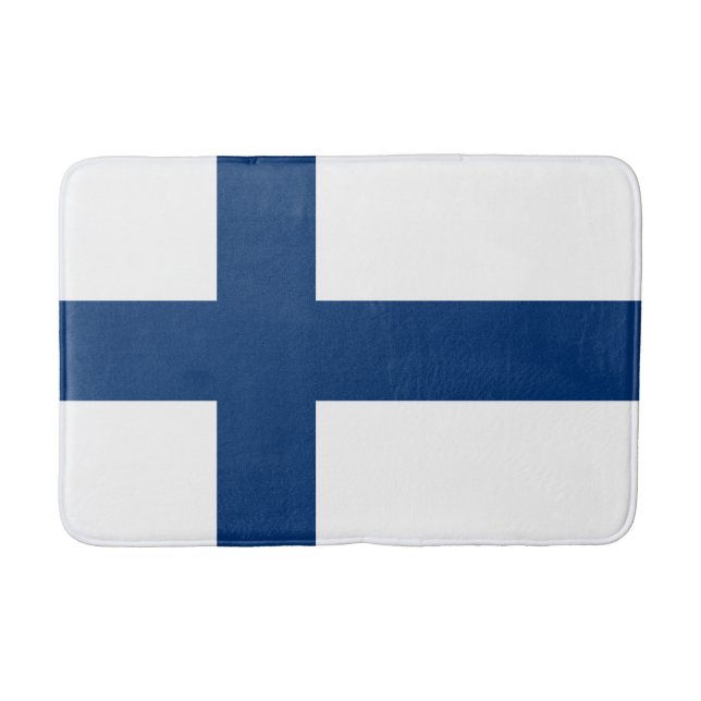 Finland Flag Bath Mat (Front)
