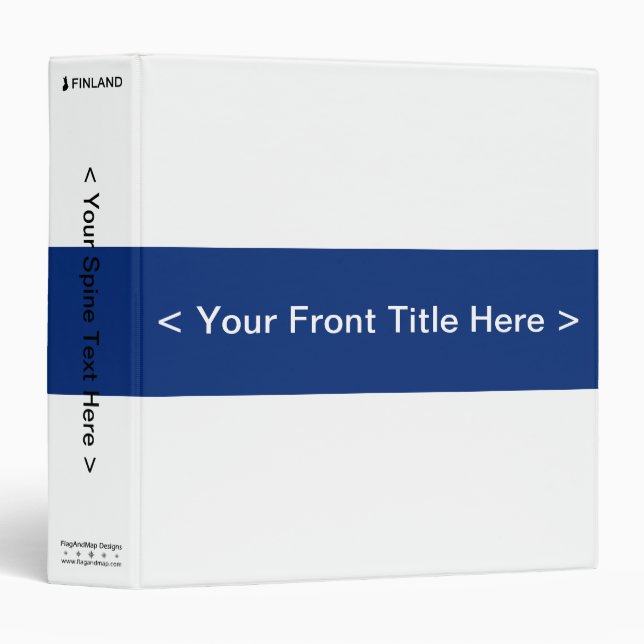 Finland Flag Binder (Front/Spine)