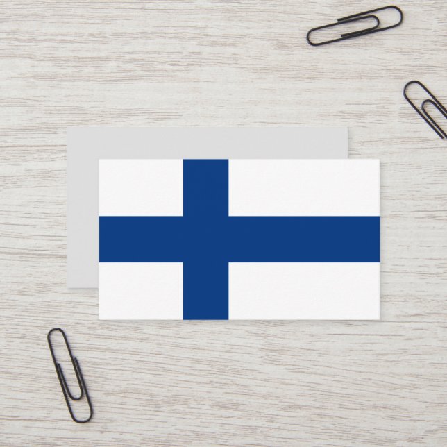 Finland flag business card (Front/Back In Situ)