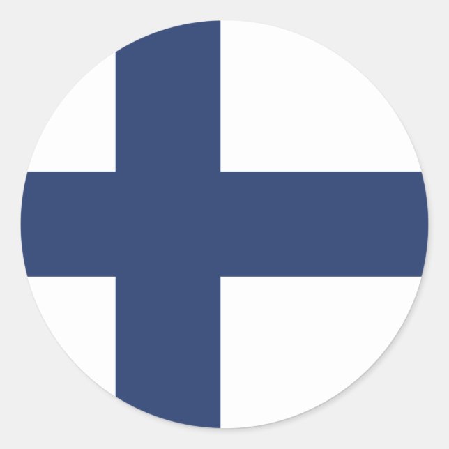 Finland Flag Classic Round Sticker (Front)