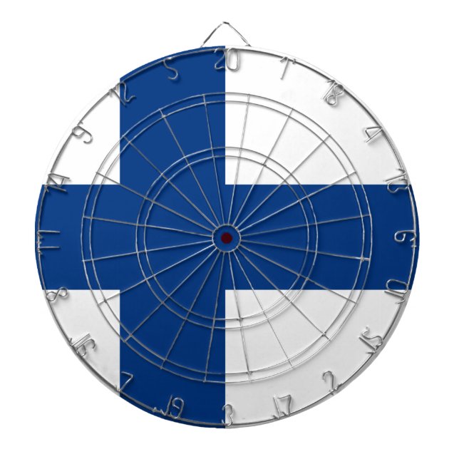 Finland Flag Dartboard (Front)