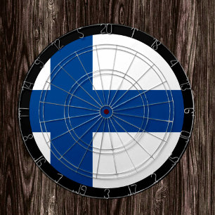 Finland Flag Dartboard & Finnish / game board