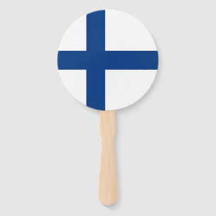 Finland flag hand fan