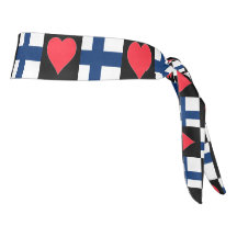 Finland Flag Heart Love Pattern Finnish Pride