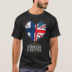 Finland Flag Ideas For Kids & Novelty UK British F T-Shirt