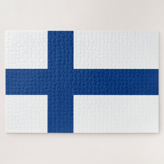 Finland Flag Jigsaw Puzzle (Horizontal)