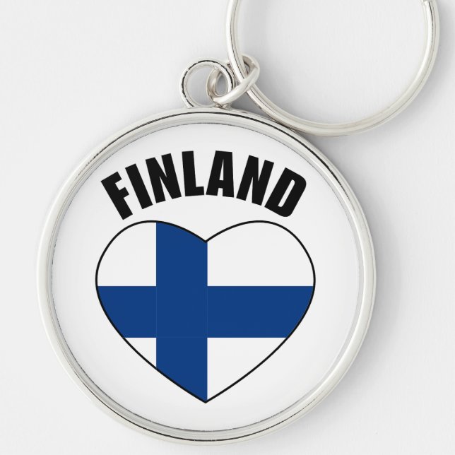 Finland flag keychain (Front)