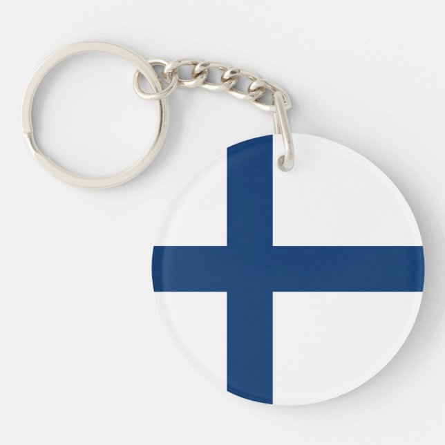 Finland Flag Keychain (Front)