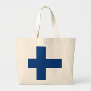 Finland Flag Large Tote Bag