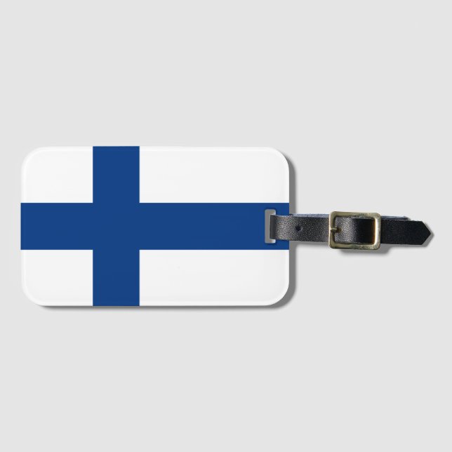 Finland Flag Luggage Tag (Front Horizontal)