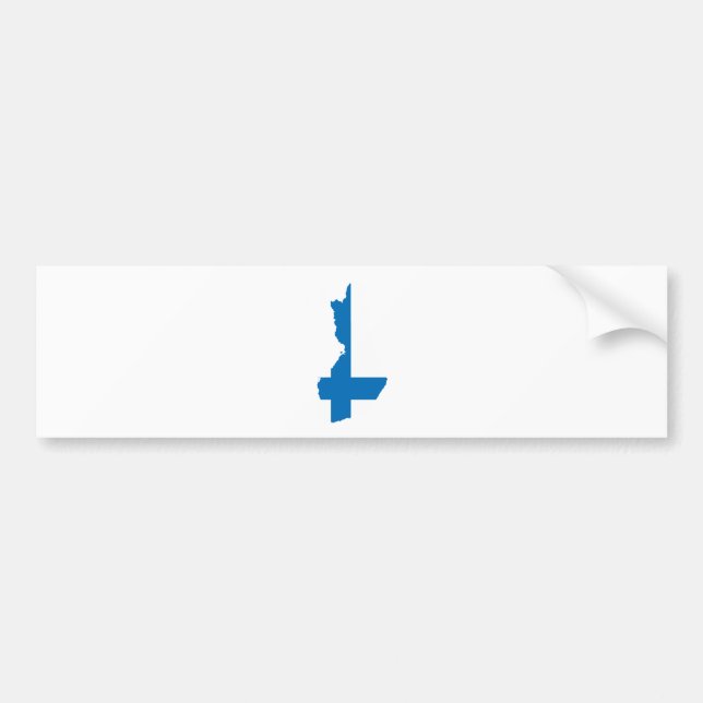 Finland Flag Map full size Bumper Sticker (Front)