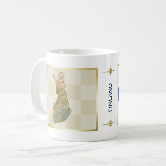 Finland Flag + Map Mug