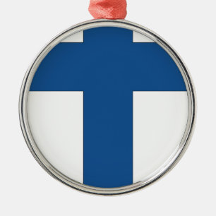 Finland Flag Metal Ornament