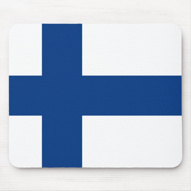 Finland Flag Mouse Pad (Front)