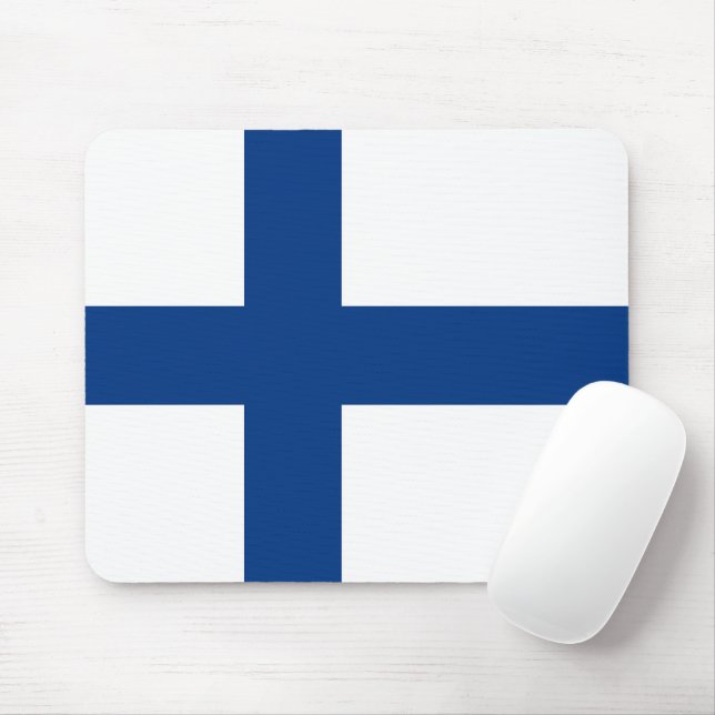 Finland flag mouse pad (With Mouse)