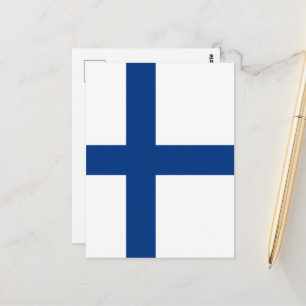 Finland flag postcard