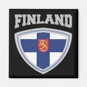Finland Flag Shield & Emblem Magnet