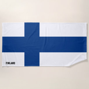 Finland Flag Splendid Patriotic Beach Towel
