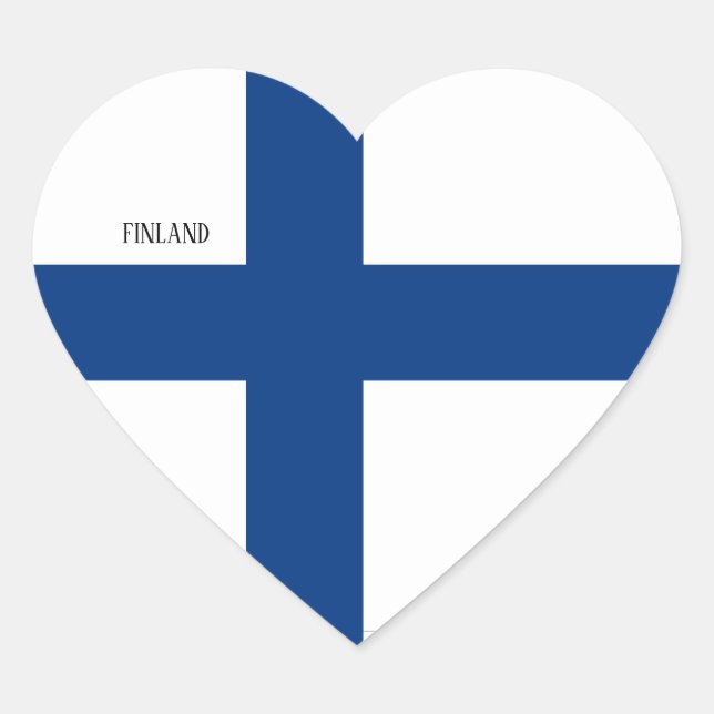 Finland Flag Splendid Patriotic Heart Sticker (Front)