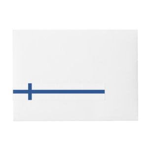 Finland Flag Wraparound Address Label