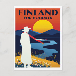 Finland for Holidays Summer Landscape Postcard