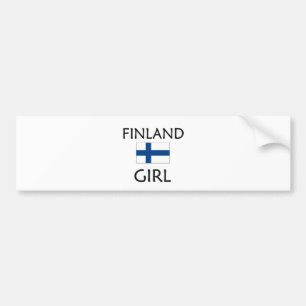 FINLAND GIRL BUMPER STICKER