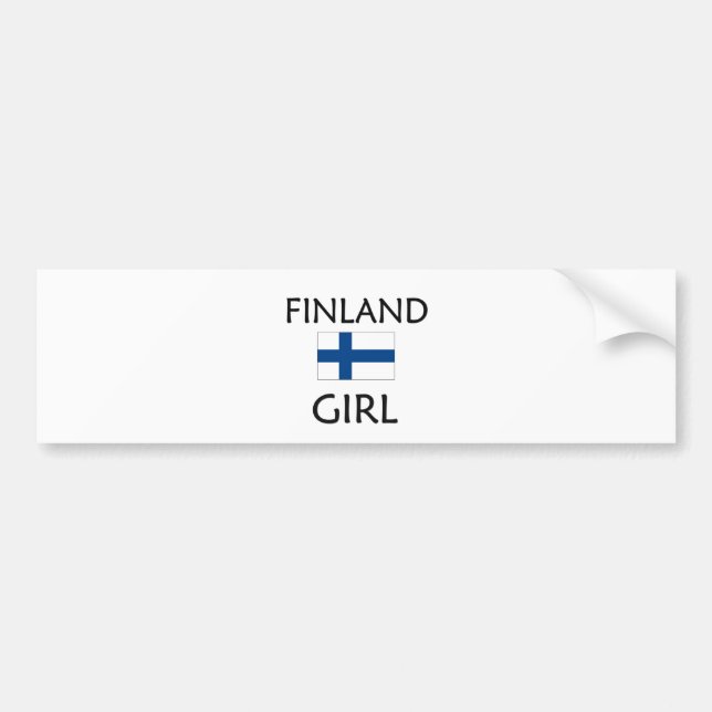 FINLAND GIRL BUMPER STICKER (Front)
