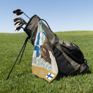 Finland Golf, Monogram, Viking Bear, Arctic Fox Golf Towel