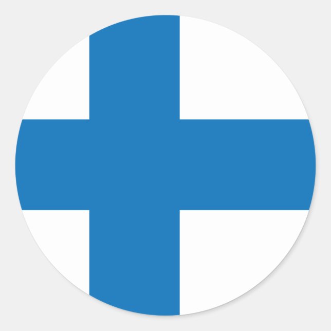 Finland High quality Flag Classic Round Sticker (Front)