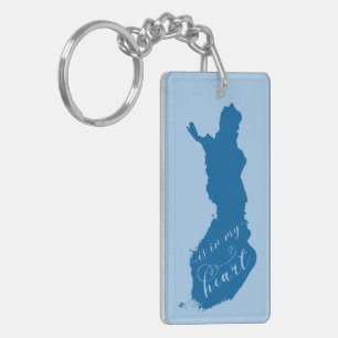 Finland Is In My Heart Keychain