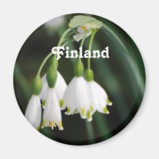 Finland Lily of the Valley Magnet (Front)